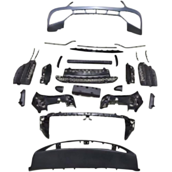 Frontschürze (schwarz) passend für Mercedes GLE SUV W167 / V167 (2018–2024) ohne AMG Line, auch für GLE63