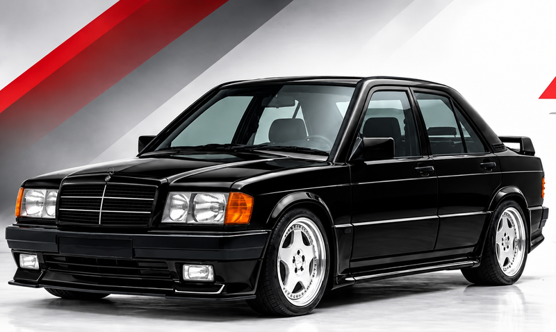 Frontschürze Evo1 Look passend für Mercedes 190 W201 (1982–1993) mit und ohne AMG Line