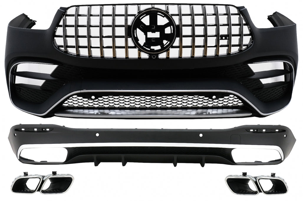 Bodykit im sportlichen Design (Chrome) passend für Mercedes GLE SUV W167 / V167 (2018–2024) mit AMG Line, auch GLE63