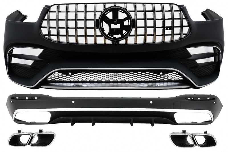 Bodykit im sportlichen Design (Chrome) passend für Mercedes GLE SUV W167 / V167 (2018–2024) mit AMG Line, auch GLE63