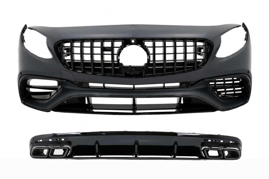 Bodykit Facelift Design komplett (Schwarz) passend für Mercedes S Coupé C217 / W217 (2014–2020) AMG Line / AMG Paket, auch für S63 AMG