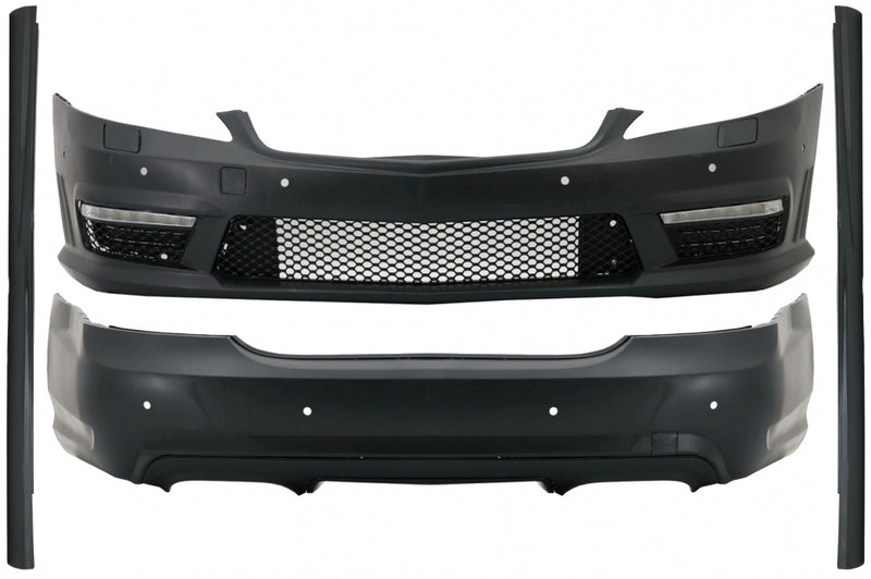 Bodykit Facelift Kurzversion mit PDC Löcher passend für Mercedes S-Klasse W221 (2005–2013) mit und ohne AMG Line, auch S63 AMG
