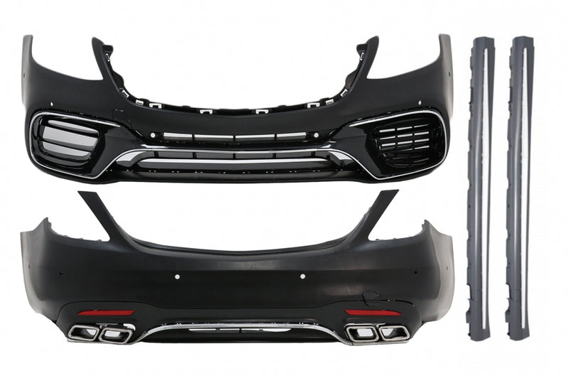 Bodykit passend für Mercedes S-Klasse W222 Facelift Langversion (2017–2020) mit und ohne AMG Line, auch für S63 AMG