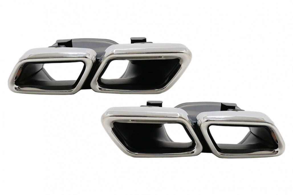 Mercedes S Klasse W222 S63 AMG Look Auspuffblenden Sport Look Chrom (Kopie)