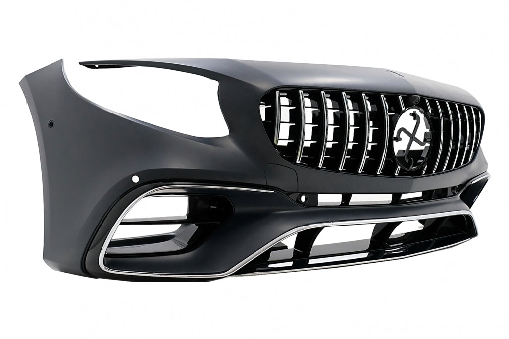 Frontschürze Facelift Design (Chrome) passend für Mercedes S Coupé C217 / A217 / W217 (2014–2020) geeignet für Fahrzeuge mit und ohne AMG Line / AMG Paket, auch passend für S63 AMG