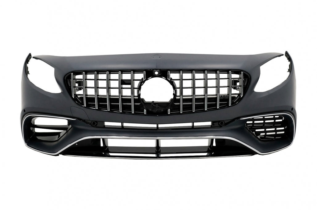 Frontschürze Facelift Design (Chrome) passend für Mercedes S Coupé C217 / A217 / W217 (2014–2020) geeignet für Fahrzeuge mit und ohne AMG Line / AMG Paket, auch passend für S63 AMG