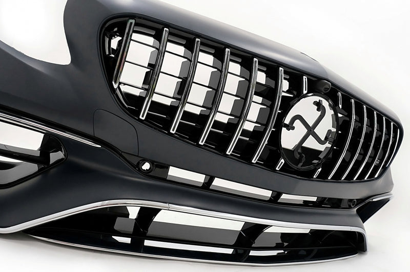 Frontschürze Facelift Design (Chrome) passend für Mercedes S Coupé C217 / A217 / W217 (2014–2020) mit und ohne AMG Line, auch für S63 AMG