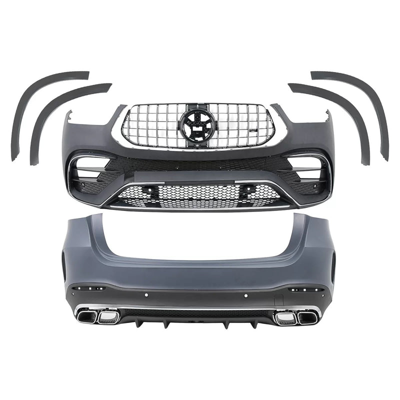 Bodykit im sportlichen Design (Chrome) passend für Mercedes GLE SUV W167 / V167 (2018–2024) ohne AMG Line, auch GLE63